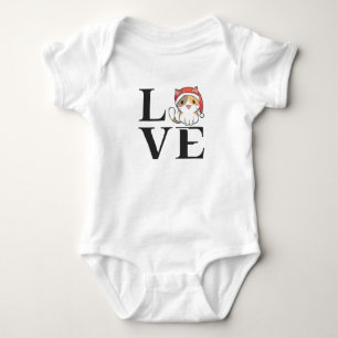 Body Para Bebê Gatos de Amor – Gatinho de Papai Noel