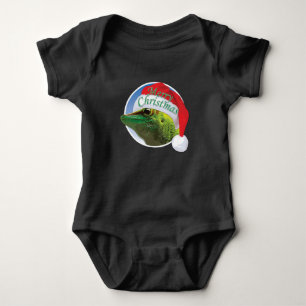 Body Para Bebê Gecko de Natal - Bebê Jersey Bodysuit