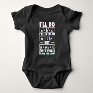 Body Para Bebê Geek de Matemática do Professor de Matemática F