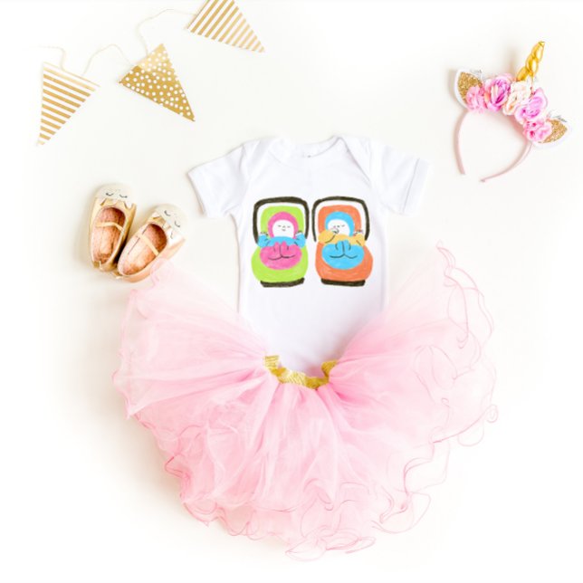 Body Para Bebê Gêmeas que Nasceram Juntas, Amigas para Sempre (Criador carregado)