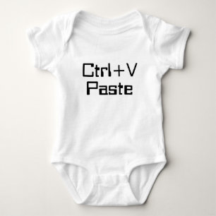 Body Para Bebê Gêmeo 2 CTRL+v geek do nerd da pasta