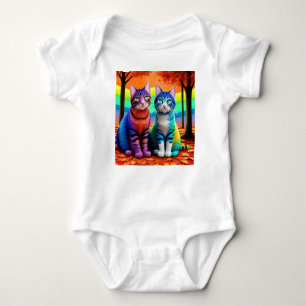 Body Para Bebê Gêmeos da arte digital de gatos-56467