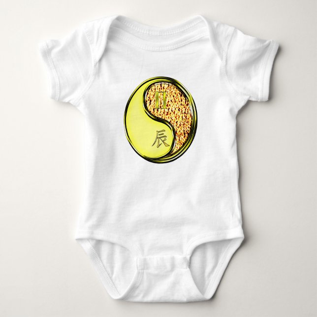Body Para Bebê Gêmeos & Dragão de Fogo (Frente)