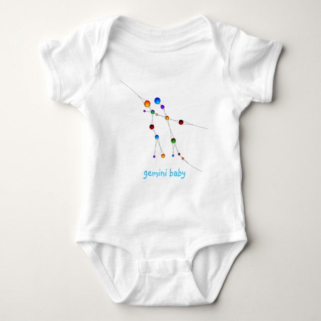 Body Para Bebê Gemini Baby Bodysuit (Frente)