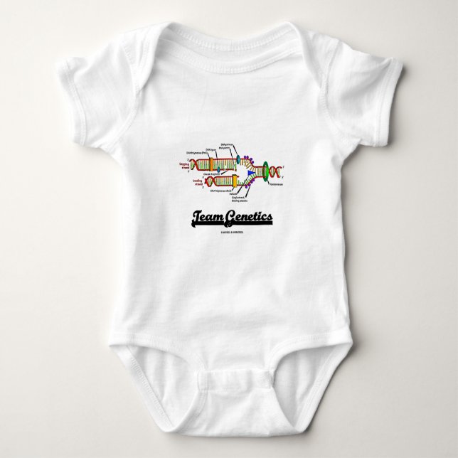 Body Para Bebê Genética da equipe (réplica do ADN) (Frente)