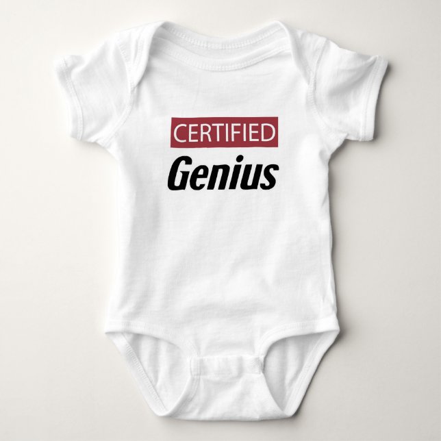 Body Para Bebê Gênio Certificado (Frente)