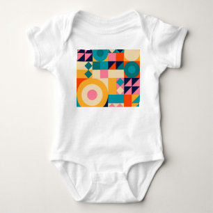 Body Para Bebê Geometria Minimalista: Poster de Ilustração Vintag