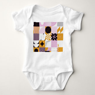 Body Para Bebê Geométrico Escandinavo: Trabalho de arte desenhado