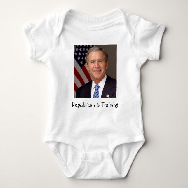 Body Para Bebê George W. Bush (Frente)