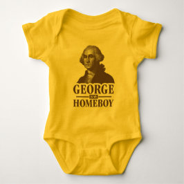 Body Para Bebê George Washington é meu ficar em casa
