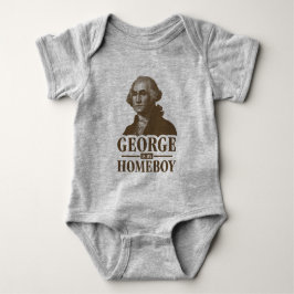 Body Para Bebê George Washington é meu ficar em casa