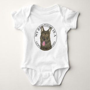 Body Para Bebê German shepherd Sable Personalizado