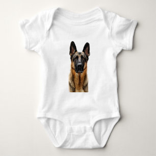 Body Para Bebê German shepherd Sentado