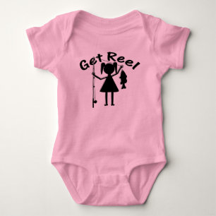 Body Para Bebê Get Reel - Pequenas Garotas Pescando