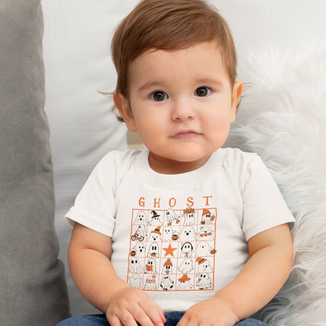 Body Para Bebê Ghost Bingo (This item is for display purposes only to illustrate the design element. )