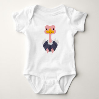 Body Para Bebê Gift de Ostrich de Cartoon Bonito