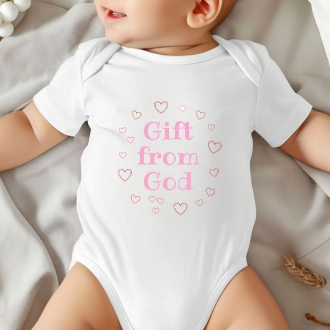Body Para Bebê Gift From God, Religious Girl Baby Gift, Bapstism (Gift from God)