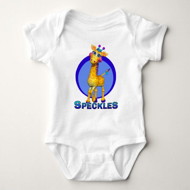 Body Para Bebê GiggleBellies salpica o girafa (Frente)