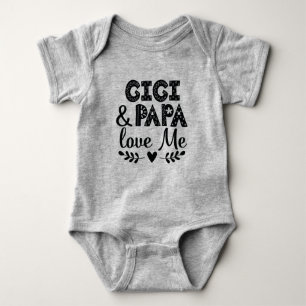 Body Para Bebê Gigi e papai me amam neto