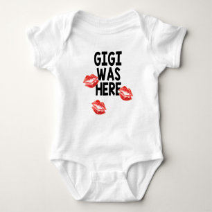 Body Para Bebê Gigi era beija aqui o Bodysuit do bebê