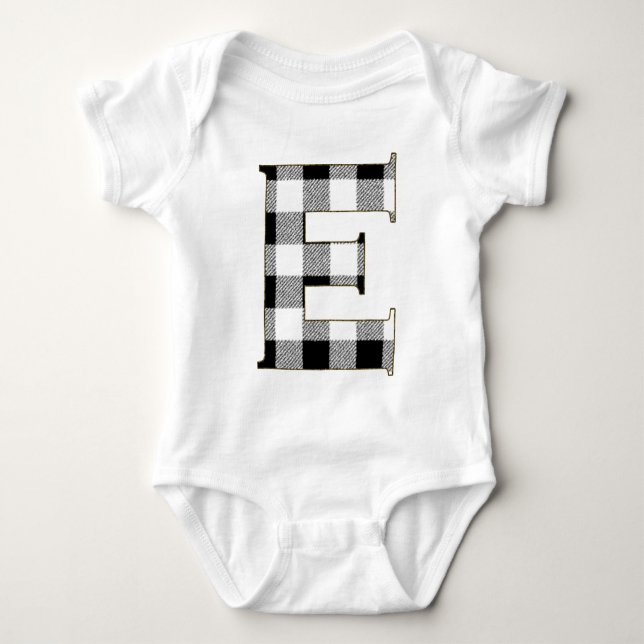 Body Para Bebê Gingham Check E (Frente)