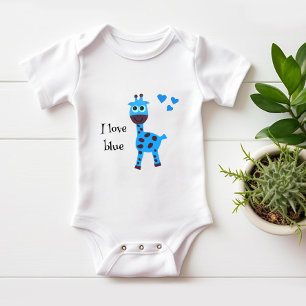 Body Para Bebê Girafa azul