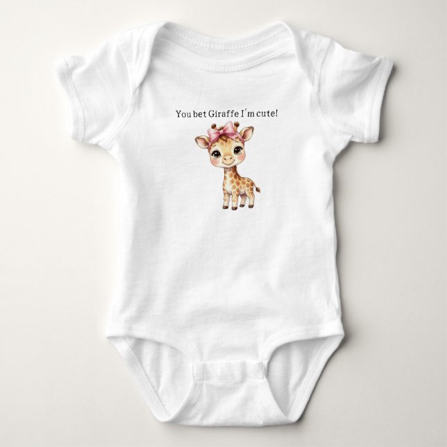 Body Para Bebê Girafa Bebê Menina (Frente)