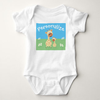Body Para Bebê Girafa Bonita Personalizada Com Visitas