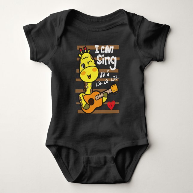 Body Para Bebê Girafa brincando  (Frente)