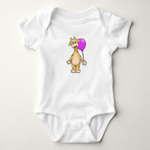 Body Para Bebê Girafa com Balão