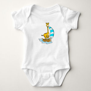 Body Para Bebê Girafa com barco à vela
