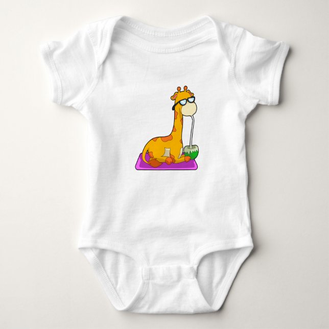 Body Para Bebê Girafa com coco (Frente)