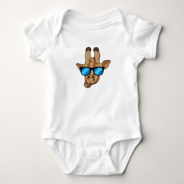 Body Para Bebê Girafa com óculos de sol (Frente)