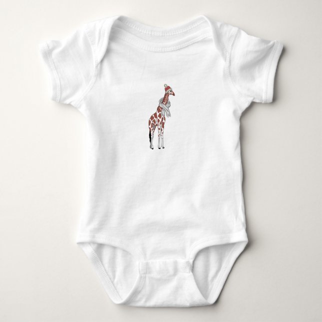 Body Para Bebê Girafa de inverno (Frente)