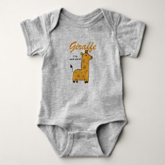 Body Para Bebê Girafa é meu animal espiritual