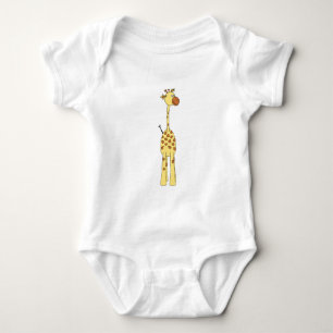 Body Para Bebê Girafa feliz. Desenhos animados
