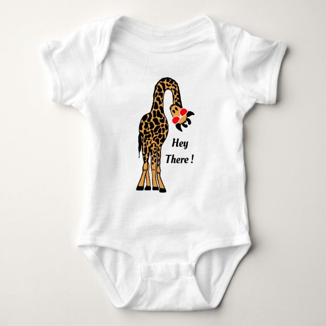 Body Para Bebê Giraffe Baby Bodycase - Hipster Animal Romper Gift (Frente)