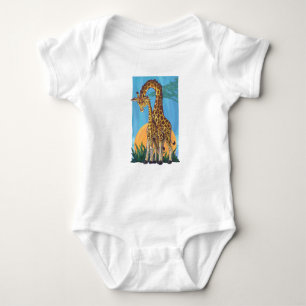 Body Para Bebê Giraffe Mama e Bebê