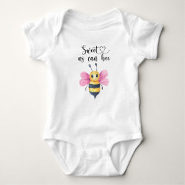 Body Para Bebê Girl Baby Bee - sweet as can bee