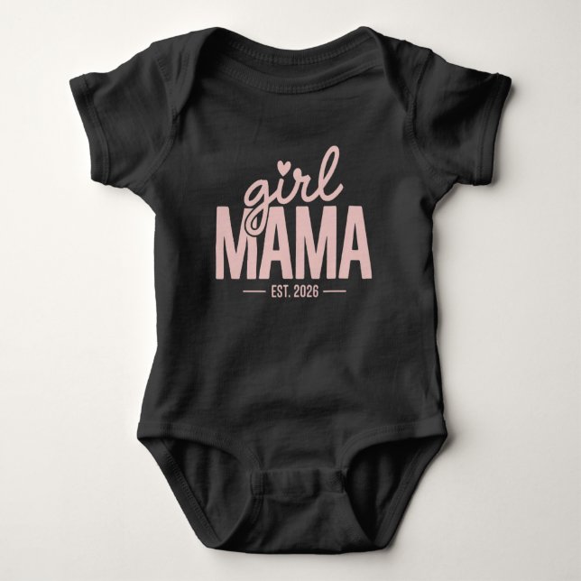 Body Para Bebê Girl Mama Est 2026 Pregnancy Reveal Mom To Be  (Frente)