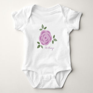 Body Para Bebê Girly Purple Flower