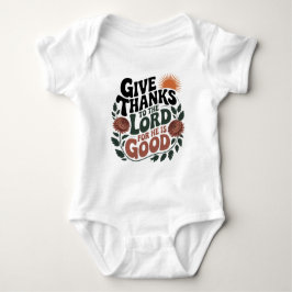Body Para Bebê Give Thanks - Christian