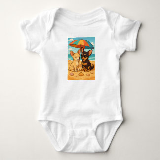 Body Para Bebê Gizmo in Love – Beach Day with His Sweetheart