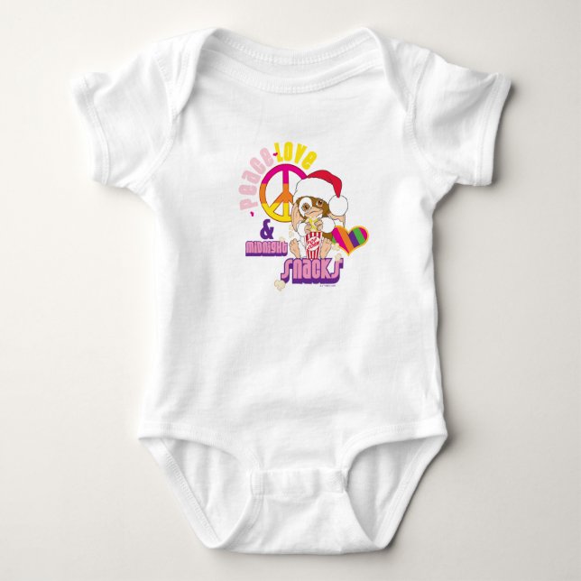 Body Para Bebê Gizmo | Peace Love & Midnight Snacks (Frente)