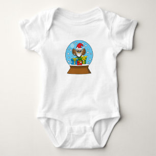 Body Para Bebê Globo de Neve com Santa Claus Owl