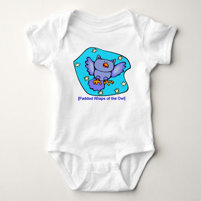 Body Para Bebê Gnomewear da coruja (Frente)