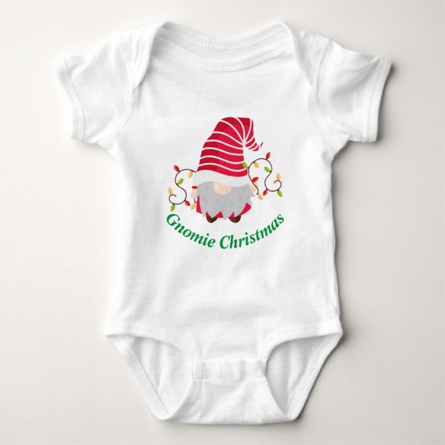 Body Para Bebê Gnomie Christmas Baby Bodydress (Frente)
