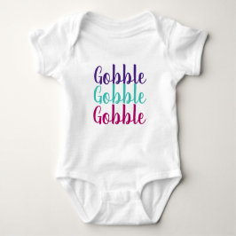 Body Para Bebê Gobble, Gobble, Gobble Bebê, T-Shirt de Ação de Gr