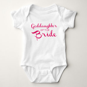 Body Para Bebê Goddaughter do rosa do T da noiva