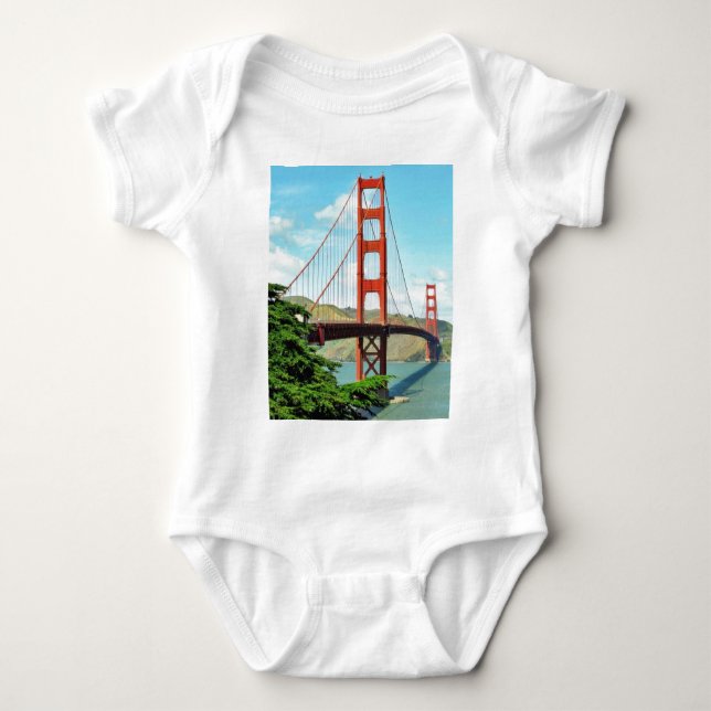 Body Para Bebê Golden gate bridge em San Francisco (Frente)